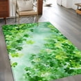 thumbnail image 2 of Rectangle Area Rugs 4 x 6 Ft, St. Patrick's Day Non-Slip Residential Carpet, Spring Botanical Green Leaves Clovers Indoor Crawling Mats Runner Rugs for Living Room/Dining Room/Bedroom, 2 of 8