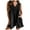 Black, variant on YDLCAFD Womens Casual Sleeveless Tie Front Denim Romper Overall Shorts Summer Jean Romper With Pocket S