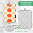 thumbnail image 6 of Yayeee Pot Holders Kitchen Heat Resistant with Pocket 7"x9.8" Cotton Oven Cooking Hot Pads, Orange Geometric Circles, 6 of 7