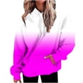thumbnail image 1 of FAIWAD Hoodies Sweatshirt for Women Plus Size Long Sleeve Gradient Sweatshirts Lightweight Comfy Drawstring Tops, 1 of 5