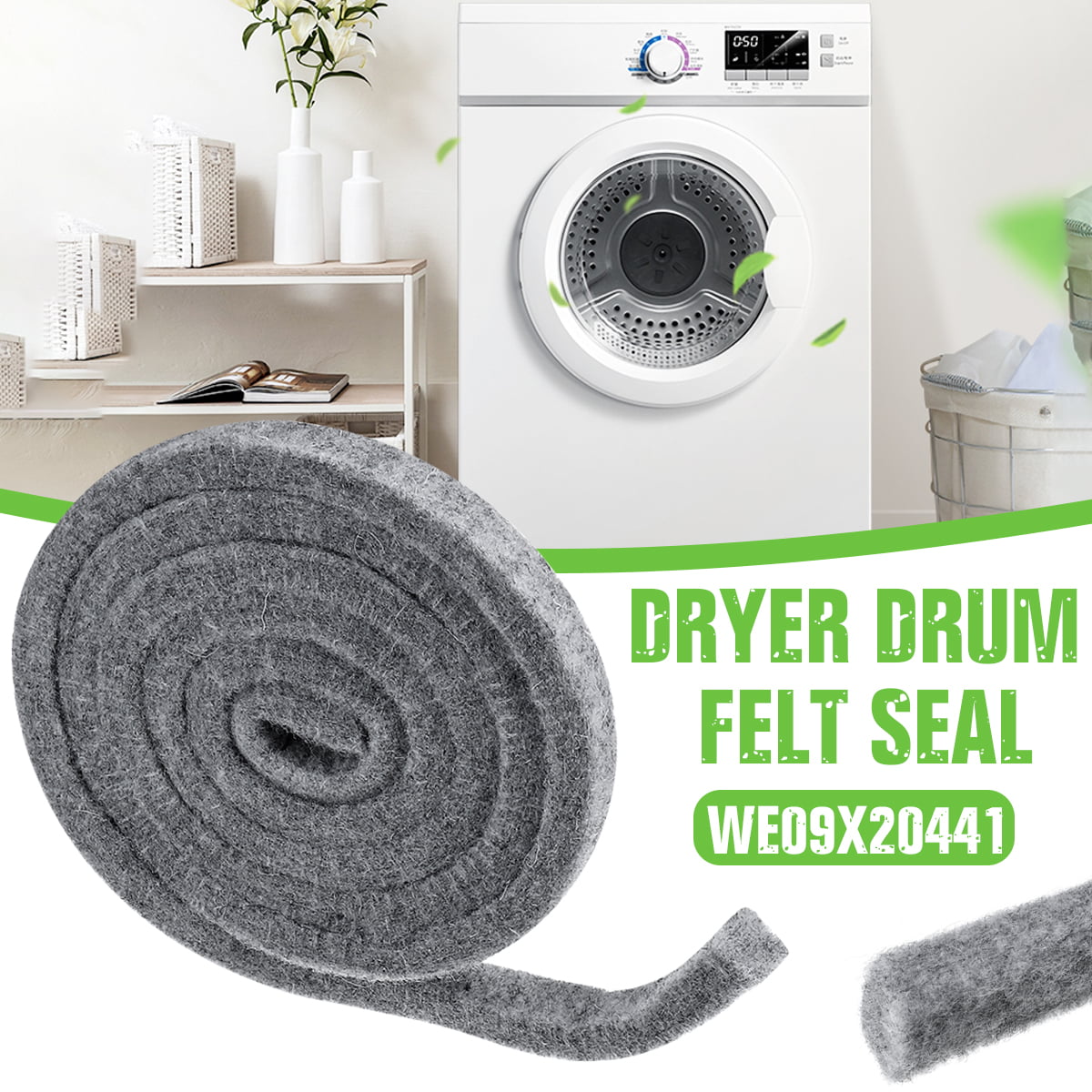 New Genuine OEM GE Dryer Drum Felt Seal WE09X20441 