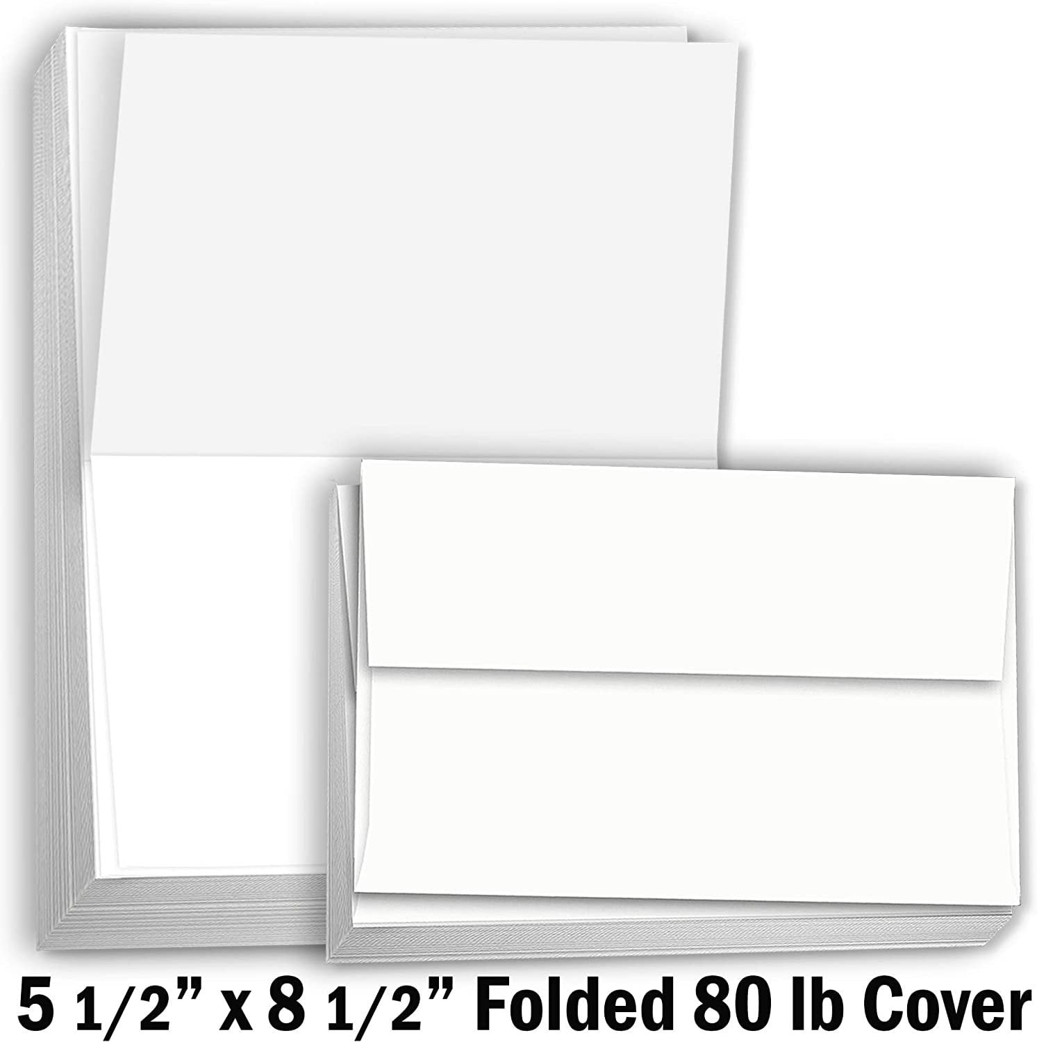 Classic Linen 80lb Cover 25 Per Pack 5 x 7" Foldover Greeting Cards 