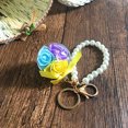 thumbnail image 4 of Bangcool Keychain Pendant Creative Faux Flower DIY Key Ring Pendant with Pearl Chain, 4 of 6