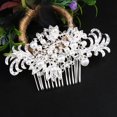 thumbnail image 5 of Peineta de aleación con diamantes de imitación blancos, pinza para el cabello, tocado de novia europeo y americano con flores de perla caliente, accesorios para el cabello, accesorios de novia, 5 of 5