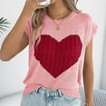 thumbnail image 5 of Busydd Tank Tops for Women Fashion Love Heart Print Women's Tops Casual Round Neck Womens Sleeveless Tops L, 5 of 9