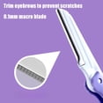thumbnail image 3 of Kit profesional de recorte de cejas con herramienta de modelado plegable, juego de pinzas de precisión para mujeres, herramienta de aseo de belleza portátil con estuche protector, morado, 5.9, 3 of 5