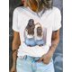 thumbnail image 1 of Mother and Daughter Back Parent-child Style, New Fashion Casual Women's T-shirt, Pure Cotton Conventional, 1 of 6