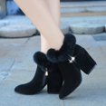 thumbnail image 1 of 2022, botines elegantes para mujer, zapatillas cálidas de felpa, vestido de punta estrecha, botas de mujer, botas sexis de tacón alto de cristal 35-4338 Gao Jinjia LED, 1 of 2