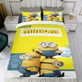 thumbnail image 4 of Minions Conjunto de sábanas temático, trío de piezas, cómodo y amigable con la piel, diseño único, regalo de decoración para el hogar para familiares, amigos y fans, 90 cm * 190 cm, 4 of 6