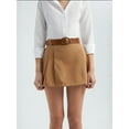 thumbnail image 6 of Mid Rise Pleated Mini Skirt with a Belt, 6 of 6