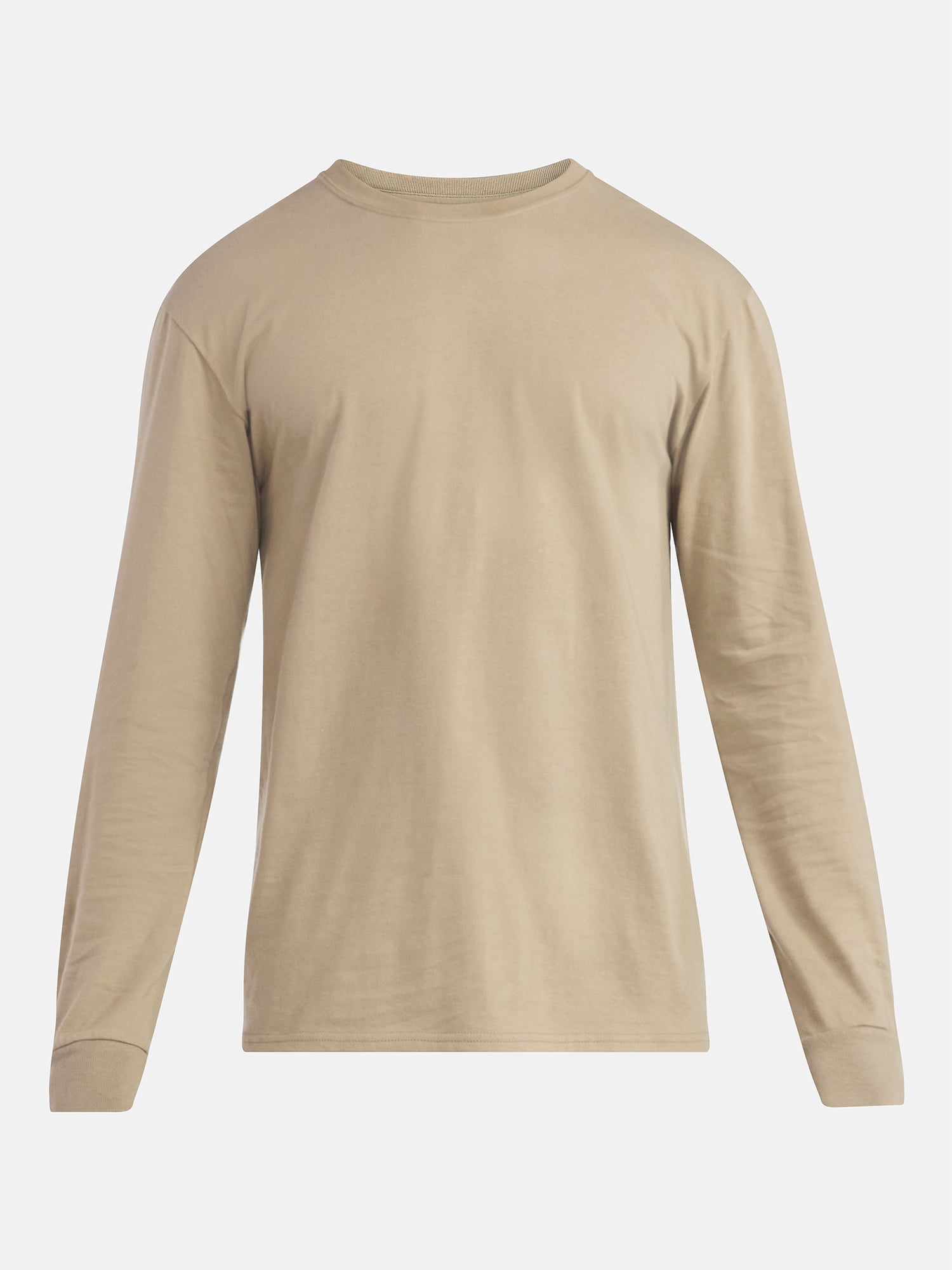Athletic Works Men's and Big Men's Cotton Tee with Long Sleeves, Sizes S-3XL