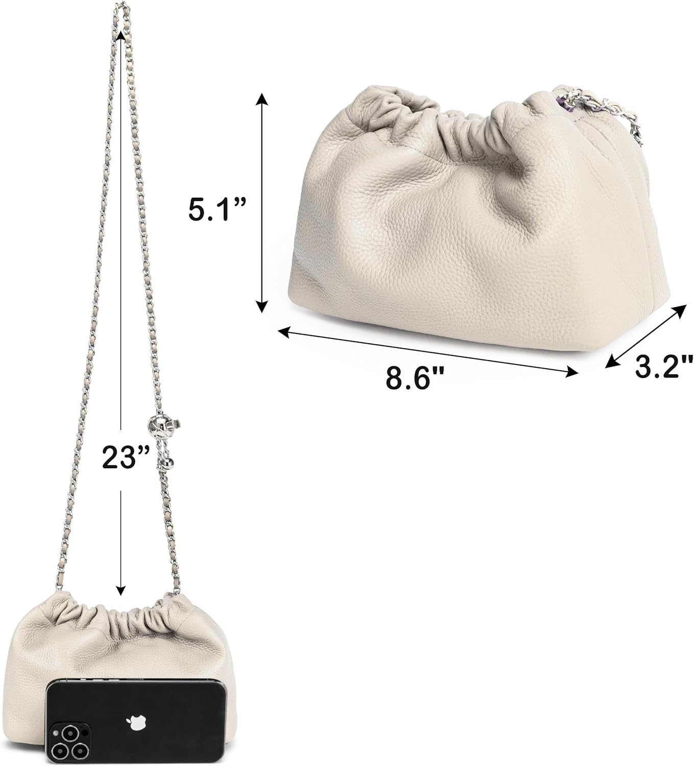 Small Crossbody Bag For Women Trendy.Dumpling Bag Clutch Purse For Women Evening Bag Cloud Purse Vegan Leather Hobo Bag