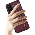 thumbnail image 4 of Samsung Galaxy S20 FE Case with Card Holder for Women, Samsung Galaxy S20 FE Phone Case Wallet with Credit Card with Ring Kickstand Zipper Slim Stand Case - Red Wine, 4 of 14