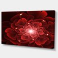 thumbnail image 1 of Designart - Fractal Flower Clear Red Digital Art - Floral Canvas Art Print, 1 of 2
