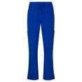 thumbnail image 4 of Natural Uniforms Women's Breathable Cool Stretch Fabric Scrub Top and cargo Pant Set (Dark Royal Blue, X-Small-Petite), 4 of 6