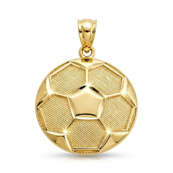 Charm America - Gold Soccer Ball Charm - 10 Karat Solid Gold