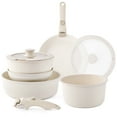 thumbnail image 1 of Refurbished Caannasweis 9535-6PCS-Beige 13 Pieces Stackable Nonstick Cookware Sets Removable Handle Induction Pots & Pans, 1 of 4