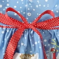 thumbnail image 5 of WUXIAN Toddler Baby Kids Girls Peter Pan Collar Christmas Santa Print Bow Princess Dresses Sundress Children Leisure Dailywear, 5 of 7