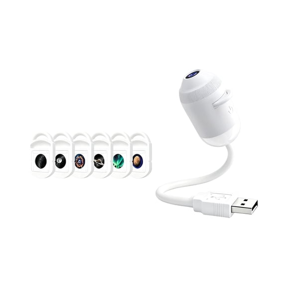 HD Smart Dynamic 5D Holographic Night Light Projector, 2-in-1 Galaxy Star and Ocean Projector with 24 Films, 360° Rotating USB Powered Ceiling Light for Bedroom Room Decor