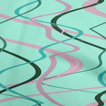 oneOone Cotton Jersey Aquamarine Green Fabric Geometric Fabric For Sewing Printed Craft Fabric By The Yard 58 Inch Wide-GZ