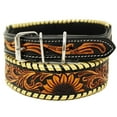 thumbnail image 4 of Large 21''- 25''   Heavy Duty Padded Leather Tooled Dog Collar 60FK07, 4 of 4