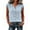 Blue, variant on Staron Summer Tops for Women Linen Ruffle Button Down V Neck Sleeveless Casual Boho Beach Holiday Blouse Curved Hem Flowy Loose Shirt, Blue XL