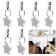 thumbnail image 1 of Set of 6 Natural Stone Tablecloth Weights Weatherproof with Clip for Garden, 1 of 5