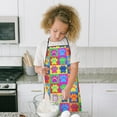 thumbnail image 4 of Colorful Dog Paw Footprint Kids Aprons for Girls and Boys,Adjustable Neck Strap Toddler Aprons for Kids Cooking Baking, 4 of 7
