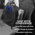 thumbnail image 6 of Rateoe Black Blue Glitter Sparkles Lunch Bag Reusable Lunch Box with Shoulder Straps for Men Women Insulated Portable Lunchbox for adults Suitable for School Work Picnic, 6 of 7