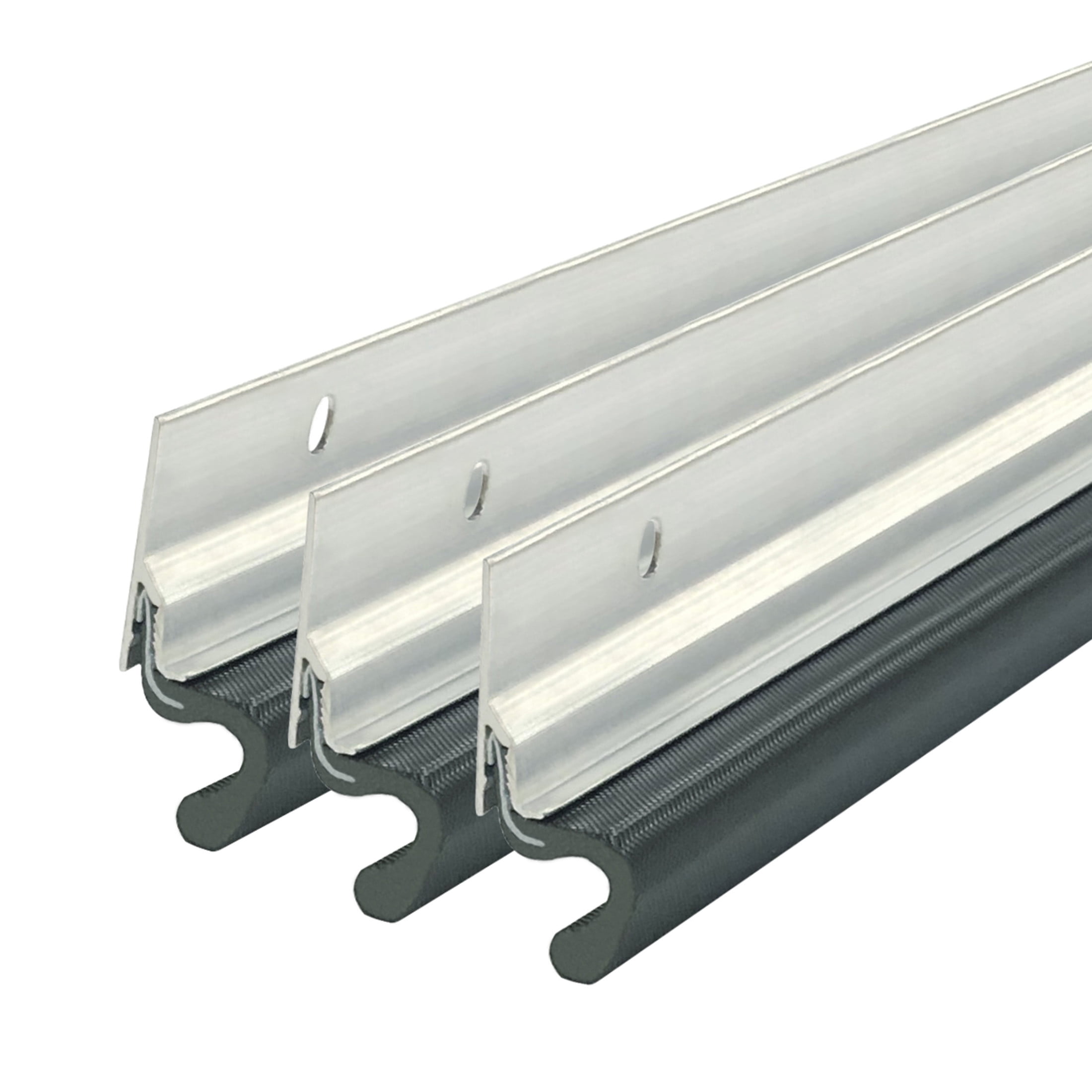 M-D Building Products 43345 Silver Aluminum and Vinyl-coated Foam Heavy-duty Screw-on Top and Sides Door Seal Kit