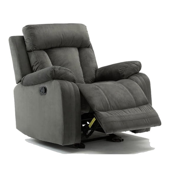 Titan Furnishings Transitional Microfiber Fabric Chair in Gray