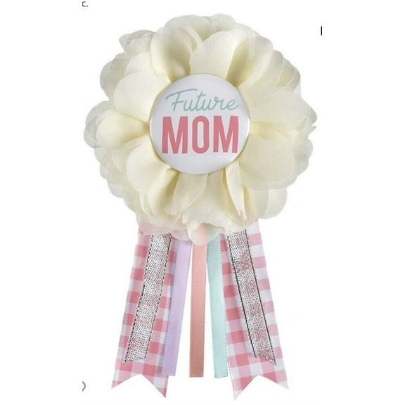 Pastel Color Future Mom Award Ribbon For Baby Showers