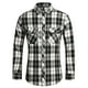 thumbnail image 2 of Camisas Para Hombre Manga Larga De AlgodóN Blusa de manga larga con solapa y hebilla de lino a rayas informal para hombre (J, 3XL), 2 of 7