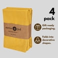 thumbnail image 2 of Native Fab Cloth Napkins Set of 4, 17x17 inches, 100% Cotton, Washable, Reusable Fabric Linen, Table Decor Napkins for Dinner, Events, Parties, Wedding - Mustard Yellow, 2 of 5