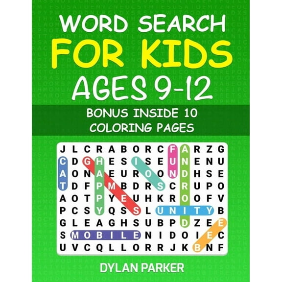 Word Search For Kids Ages 9-12: Word for Word, Puzzles Activity for Young, Fun Learning Activities, Bonus inside 10 Colo, (Paperback)