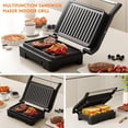thumbnail image 4 of Panini Press Macarena parrilla eléctrica para interiores 750W sandwichera, 4 of 5