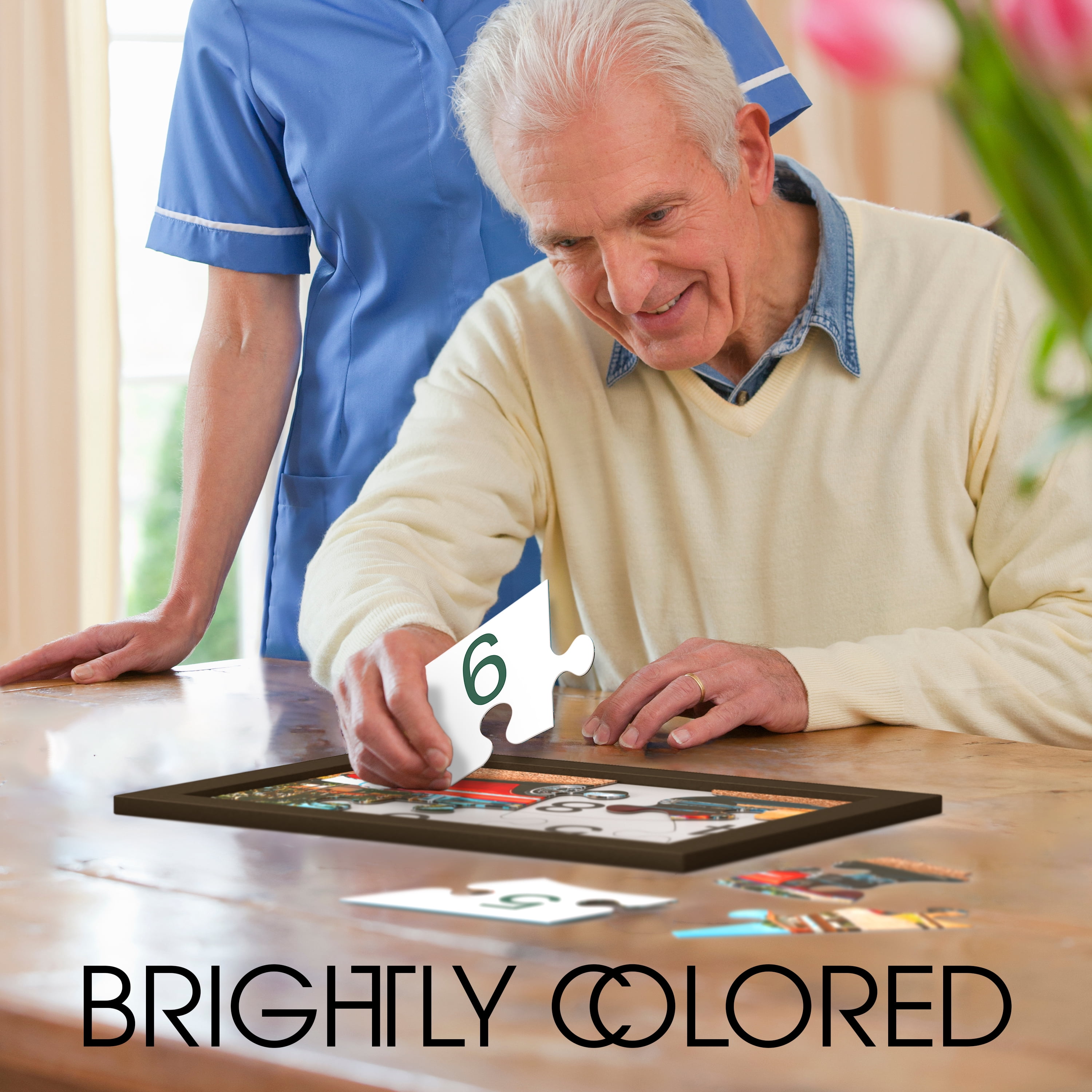 Keeping Busy Dementia Puzzles for Seniors | 3 in 1 Set Numbered 8 Piece Alzheimer Puzzle for Seniors