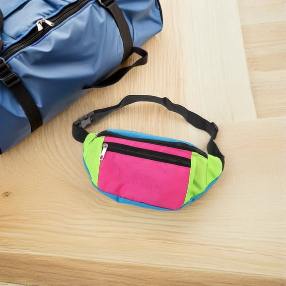 DEEPCRAFF Retro Inspired Neon Waist Bag with Spacious Storage for Keys Phone and Essentials