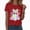 Red, variant on TOWED22 Halloween Shirt for Women Crew Neck Shirt Cute Bow Ghost Graphic Short Sleeve Casual Fall Clothes Tops(Red,S)