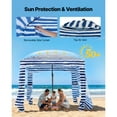 thumbnail image 4 of KFFKFF Beach Cabana, 6 x 6 ft Beach Canopy with Side Wall, UPF 50+ Protection Easy Setup Cabana Tent with Sand Pockets, 4 of 9