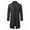 Gray, variant on Miqool Men's Long Trench Coats Notched Lapel Button Down Long Sleeve Fall Winter Warm Coat with Pockets