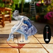 [2D flat] 1PC Rotating acrylic figure of a graceful ballerina tying her shoes ideal for display on a desk shelf or as a thoughtful gift for appreciation