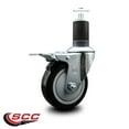thumbnail image 2 of 4 Inch Black Poly Swivel 1-5/8 Inch Expanding Stem Caster Total Lock Brake SCC, 2 of 2