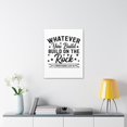 thumbnail image 6 of Scripture Walls 1 Corinthians 3:10-15 Build on The Rock Bible Verse Canvas Christian Wall Art Ready to Hang Unframed, 6 of 13