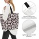 thumbnail image 3 of Fotbe Hand Drawn Pig Bolsa Tote Estética de Lona con Estampado para Mujer - Bolsa Reutilizable de Hombro Casual para Vacaciones, Compras, Trabajo y Gimnasio, 3 of 8
