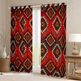thumbnail image 2 of jejeloiu Southwestern Aztec Geometric Blackout Curtains Set of 2 (52x84 Each),Boho Exotic Style Window Curtains,Red Brown Curtains and Drapes For Men Women,Super Cozy Room Decor, 2 of 6