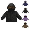 thumbnail image 5 of XXWXYD Kids Boys Hooded Heavyweight Puffer Jacket, Fleec𝖾 Lined Down Coat Windproof Warm Winter Coats, Cotton Outerwear Snowsuit ChristmasGift, 5 of 5