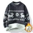 thumbnail image 4 of Christmas Sweaters for Women Winter Sweater Coat Warm Knit Pullover Deer Patterned Top Stylish Casual Apparel Ugly Christmas Sweaters, 4 of 4