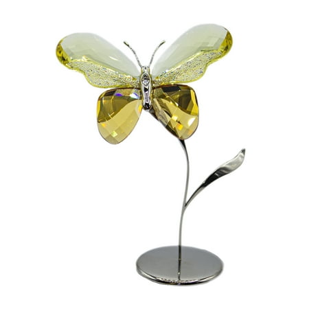 Swarovski Crystal: 861934 Almina Butterfly - Jonquil | No Box | Faceted Crystal