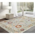 thumbnail image 7 of Pasargad Home Oushak 10' x 14' Hand-Knotted Wool Blue/Green Rug - All Ages, Indoors, 7 of 7
